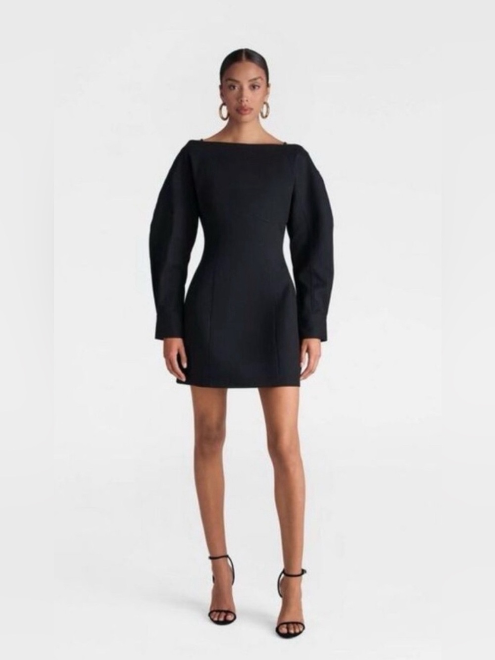 NWT KBB by Kahlana Boat Neck Micro Mini Dress Black Size 10 Chic Party